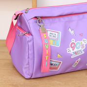 Retro Purple Pink Sports Duffle Bag