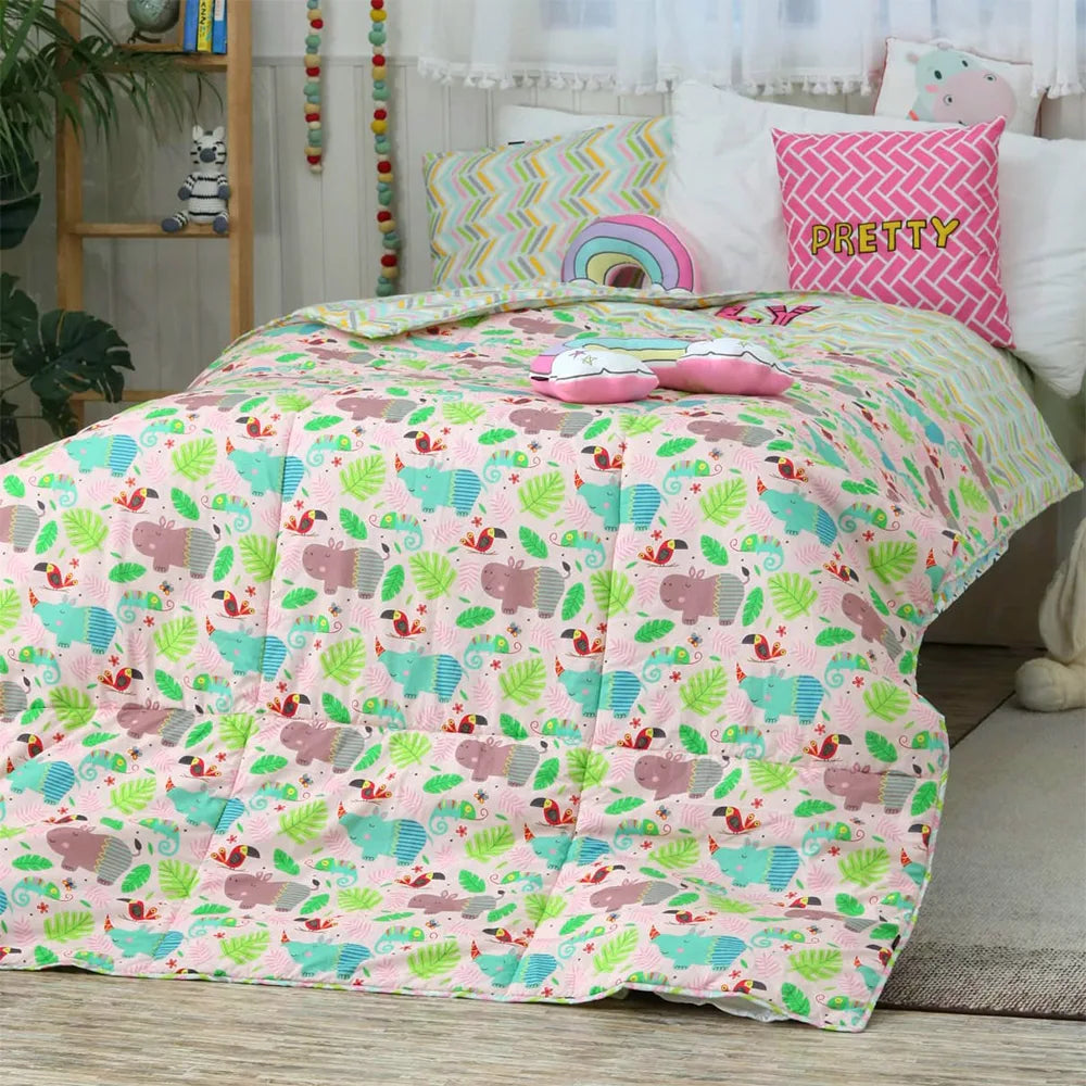 Pink Hippo Comforter