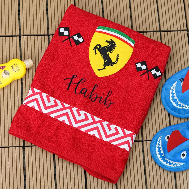 Red Ferrari Towel