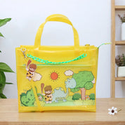 Sunny Dino Double Pocket Jelly Tote Bag & Wet Pouch