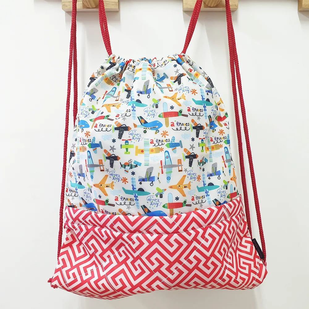 Aeroplane Drawstring Bag
