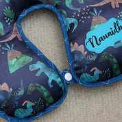 Blue Dino Neck Pillow