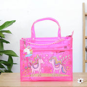 Unicorn Dream Double Pocket Jelly Tote Bag & Wet Pouch