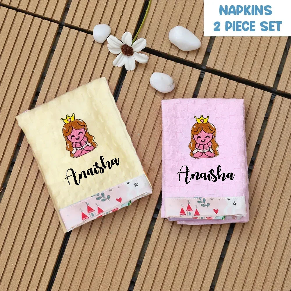 2 Pcs Princess Napkins Set