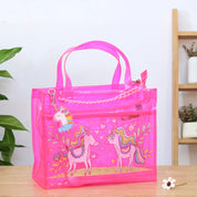 Unicorn Dream Double Pocket Jelly Tote Bag & Wet Pouch