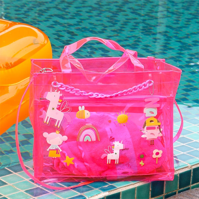 Double Pocket Jelly Tote Bag & Wet Pouch