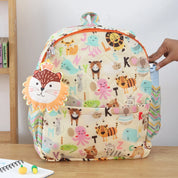 White Alphabet Backpack