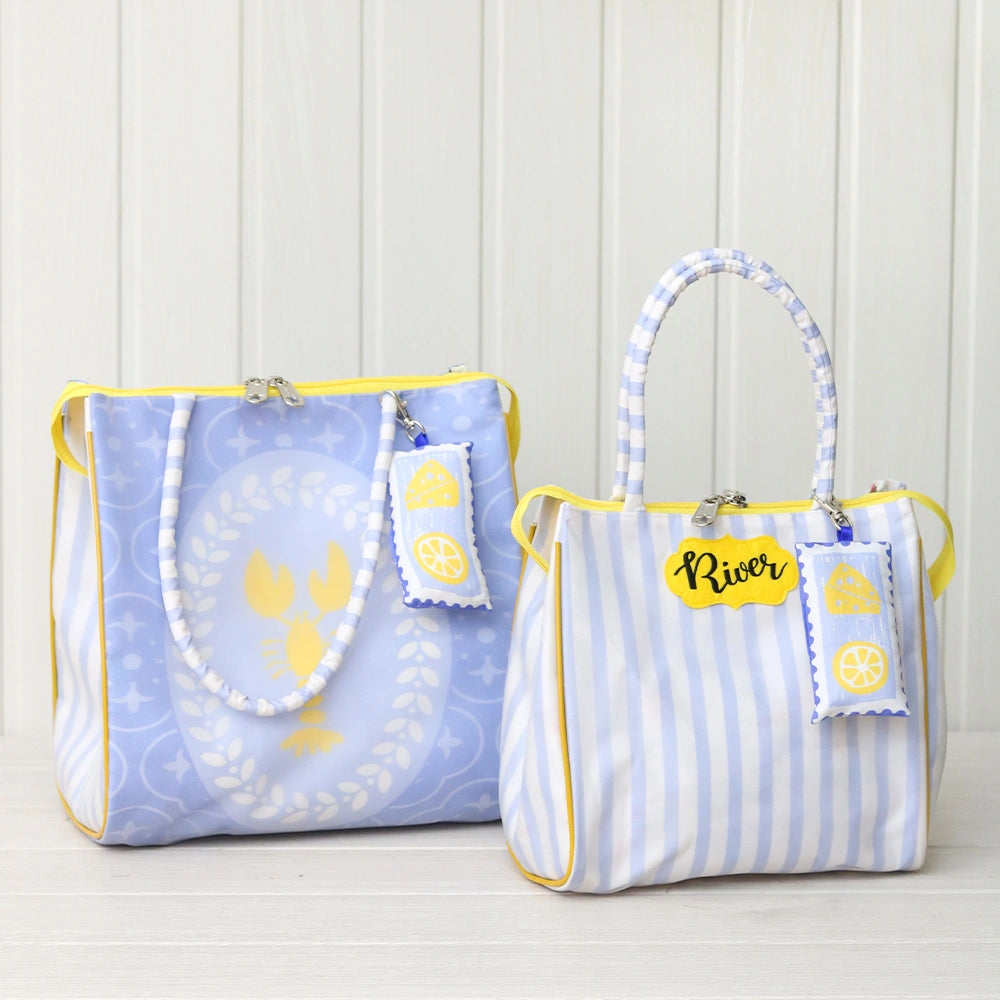 Positano Blue Set Of 2 Tote Bag