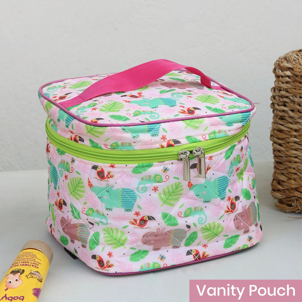 Vanity Pouch - Pink Hippo