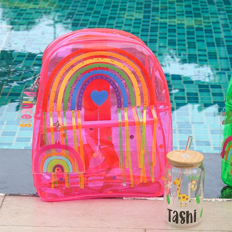 Rainbow Jelly Backpack Rosada Baby