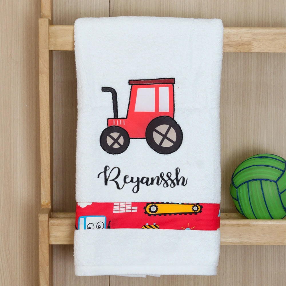 Red Tractor Towel