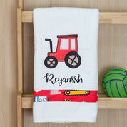 Red Tractor Towel