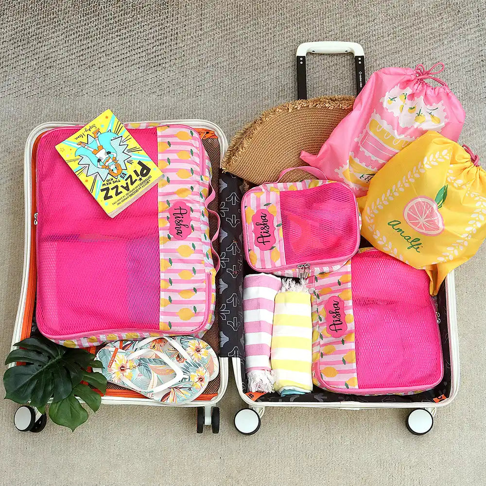 Capri Pink 5 Piece Packing Cube Set