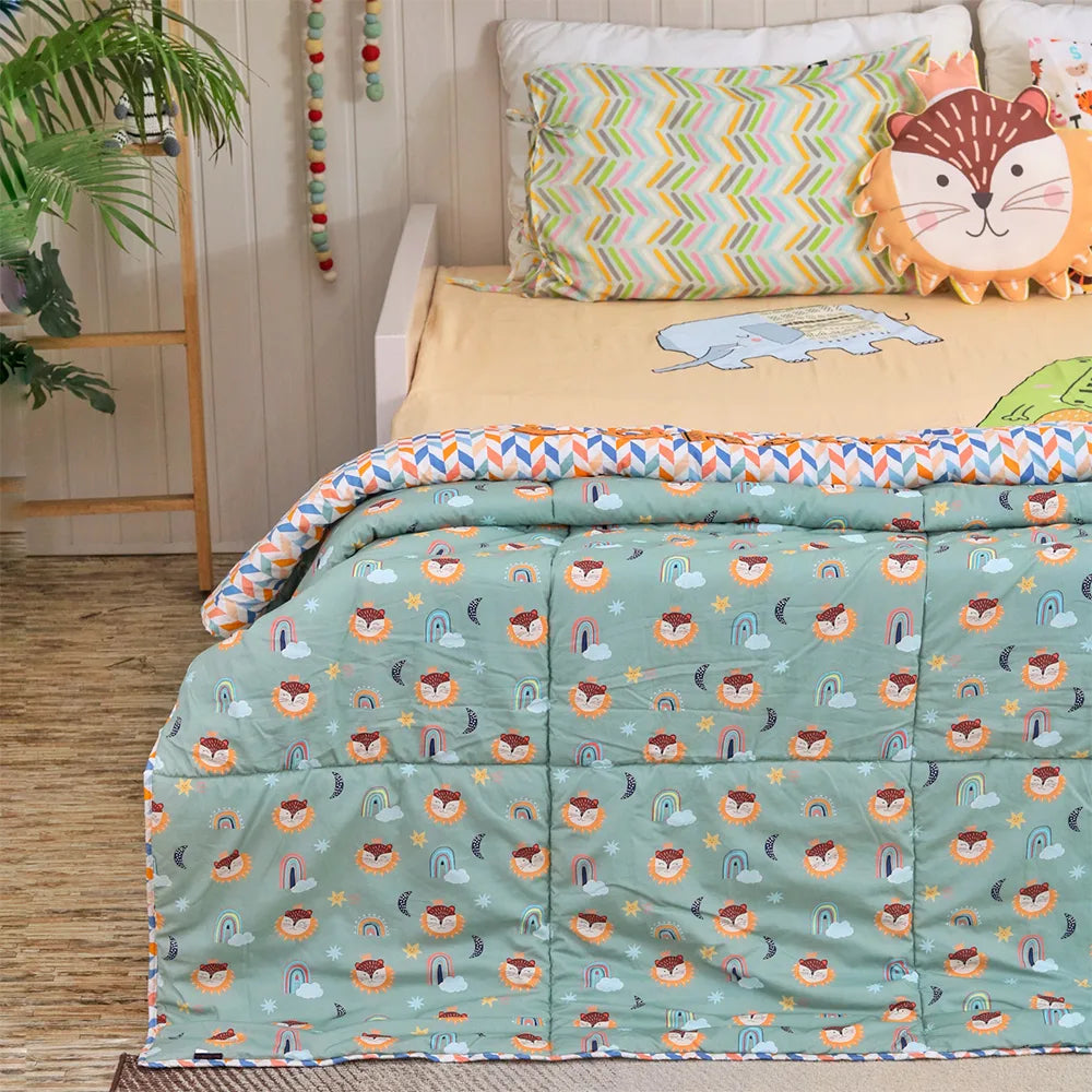 White Alphabet Bedsheet Set