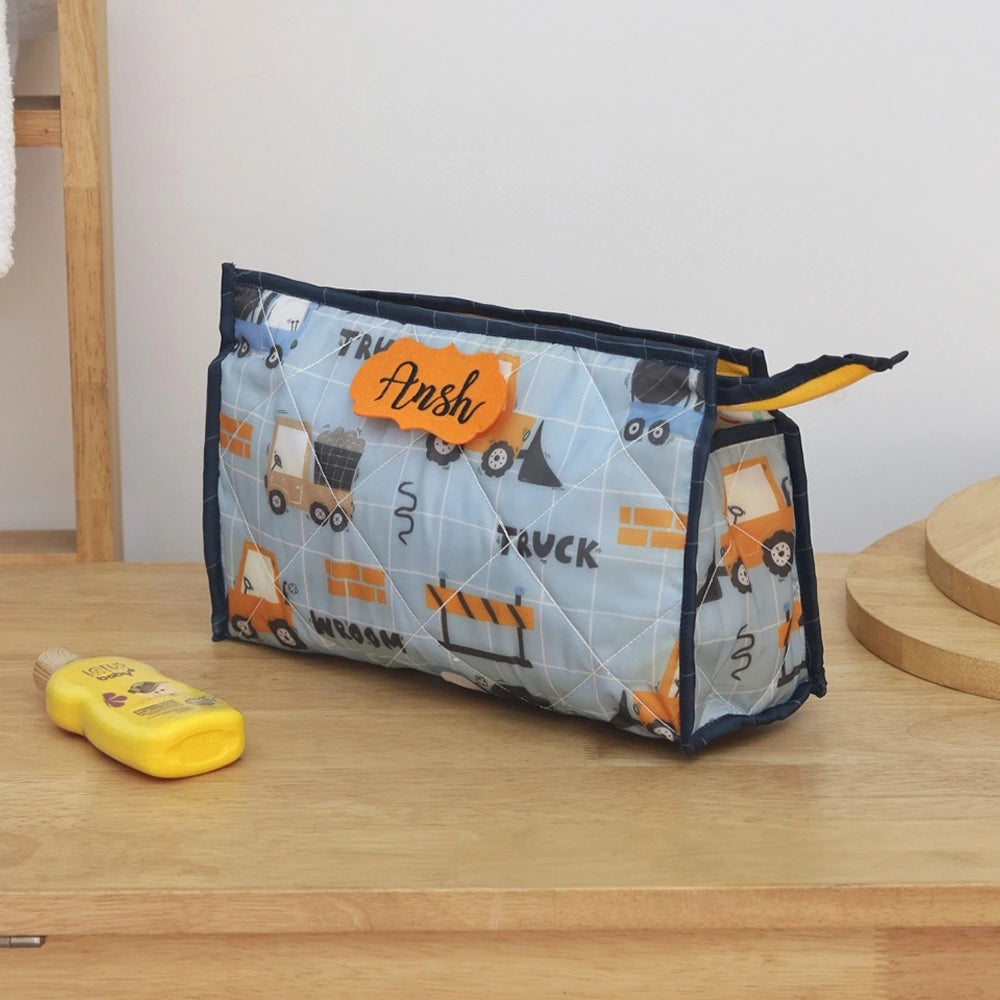 3-Zip Toiletries Kit - Blue Truck