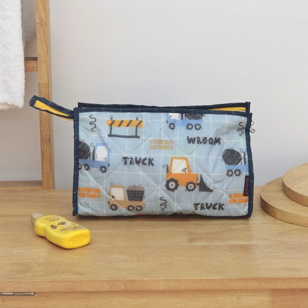 3-Zip Toiletries Kit - Blue Truck