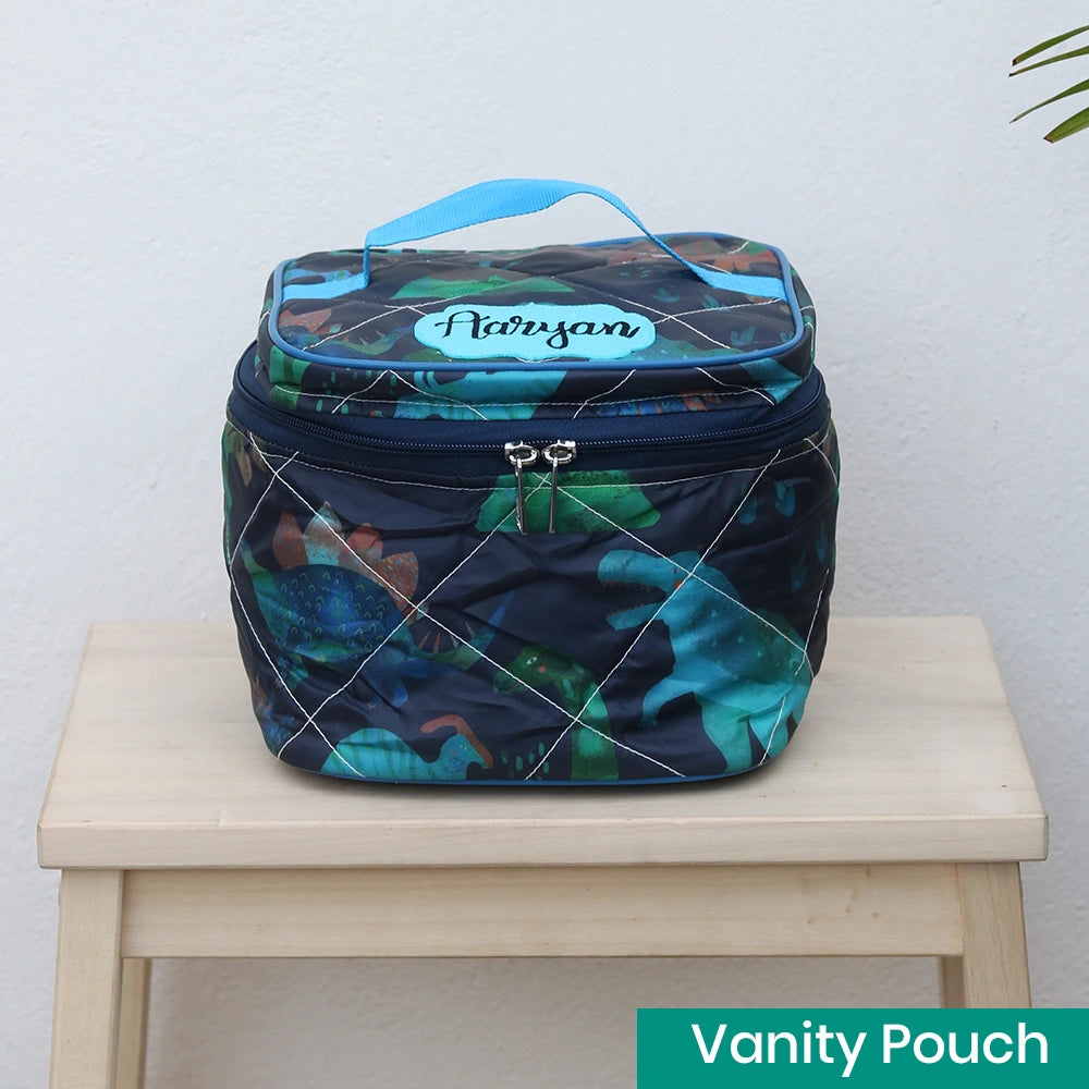 Vanity Pouch - Blue Dino