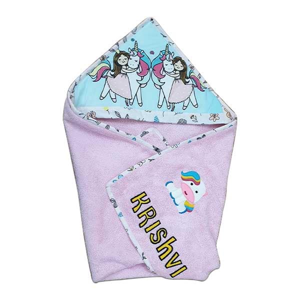 Princess N Unicorn Hood Towel - Front View