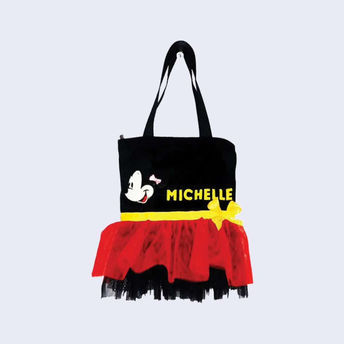 Mickey Tutu Bag - Close-up of Mickey Logo on Tutu Bag