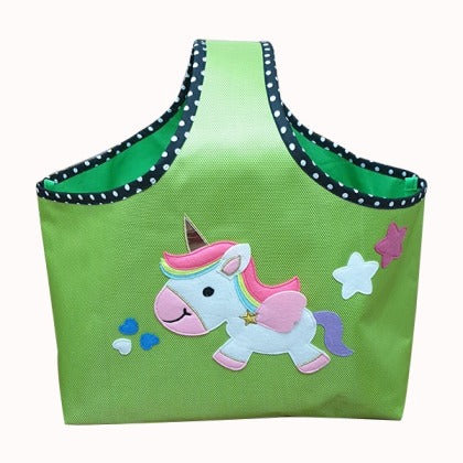 Unicorn Green Sundries Bag - Front View