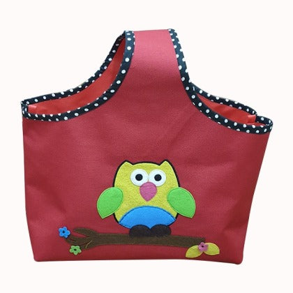 Owl Red Sundries Bag - Front View