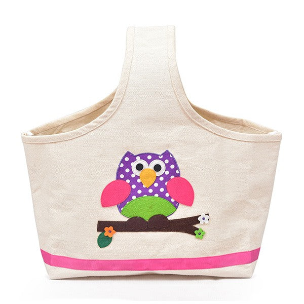 Owl Canvas Sundries Bag - Front View