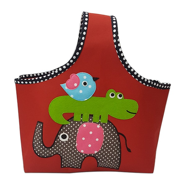 Elephant Croco Red Sundries Bag - Front View