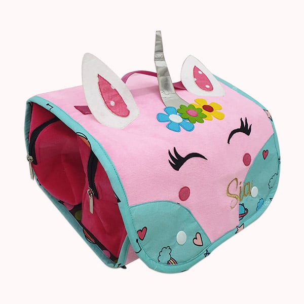 Unicorn Light Pink Pouch Set Tote Bag - Site View