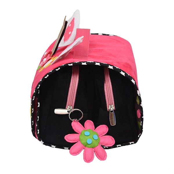 Unicorn Eyes Hot Pink Pouch Set Tote Bag - Site View