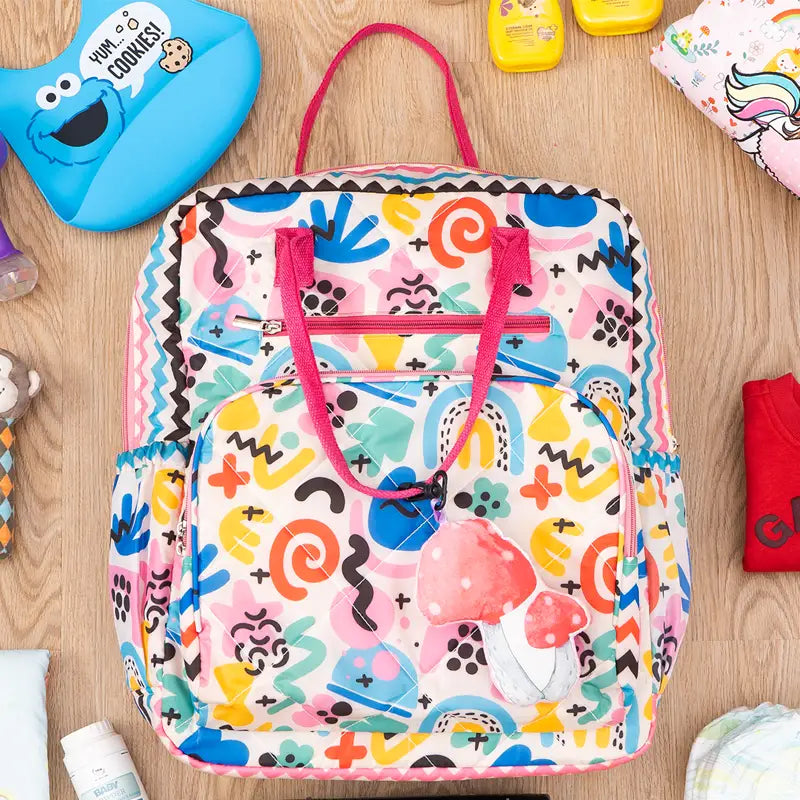 Abstract Diaper Backpack - Front View