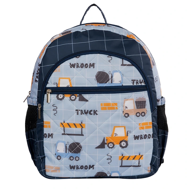 Blue Truck School Bag - Front View