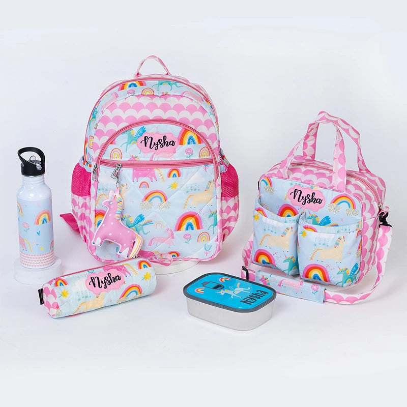 Blue Unicorn School Bag - Main Image