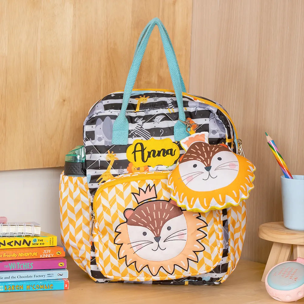 Black White Animals Box Backpack