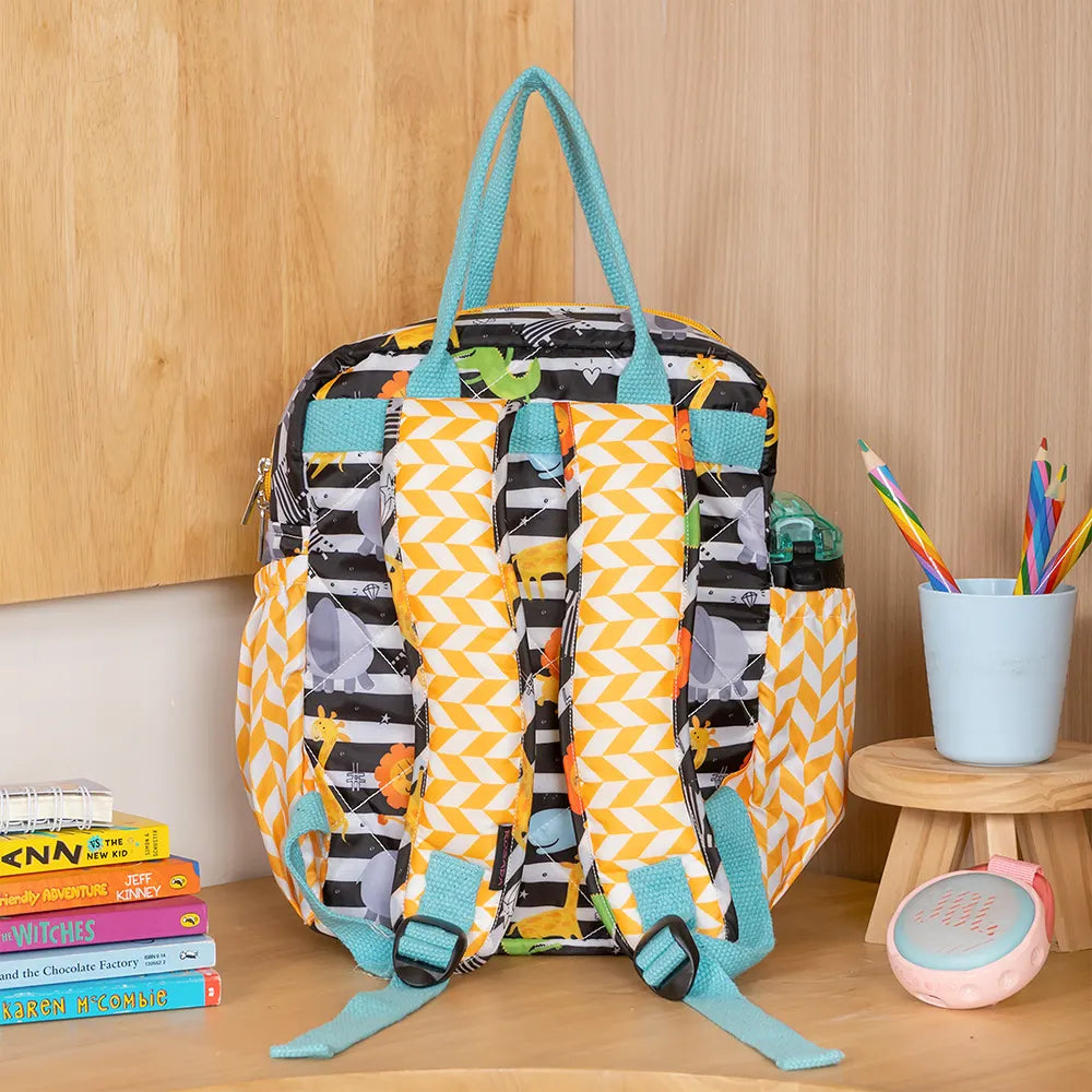 Black White Animals Box Backpack