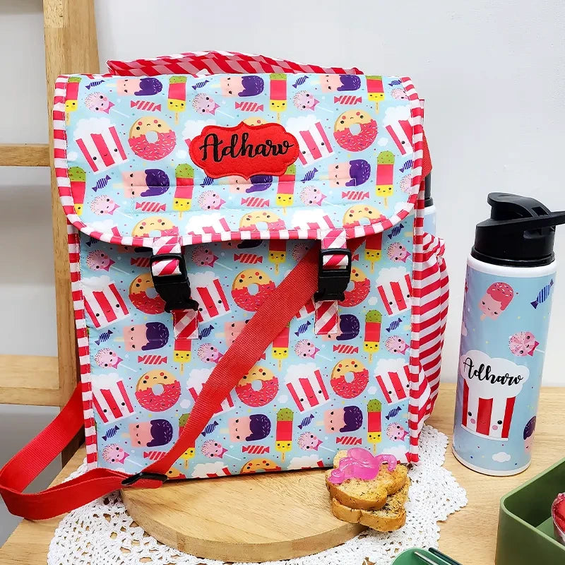 Candy Cane Insulated Lunch Bag - Front View