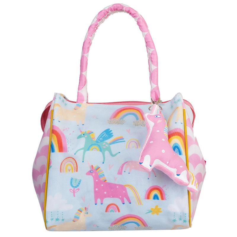 Blue Unicorn Tote Bag - Front View