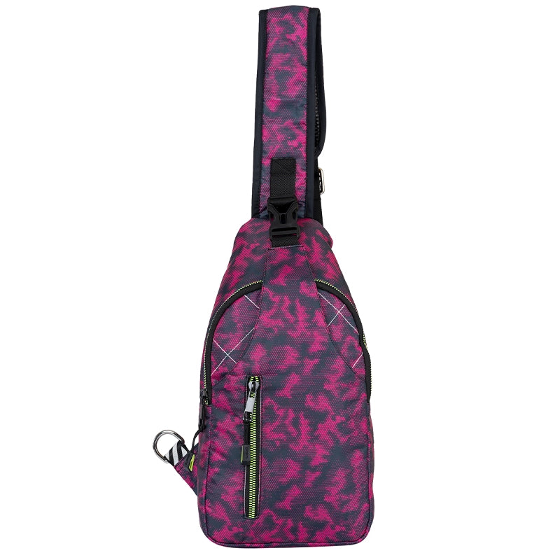 Pink Camo Cross-Body Bag - Front View