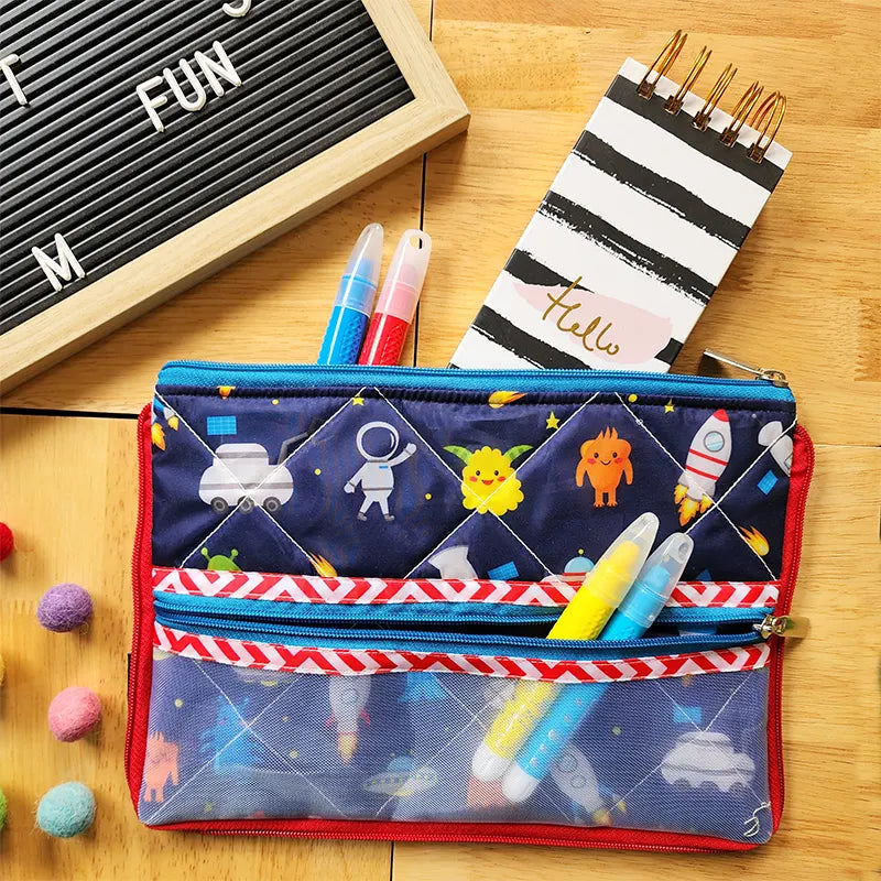 Double Zip Pencil Pouch