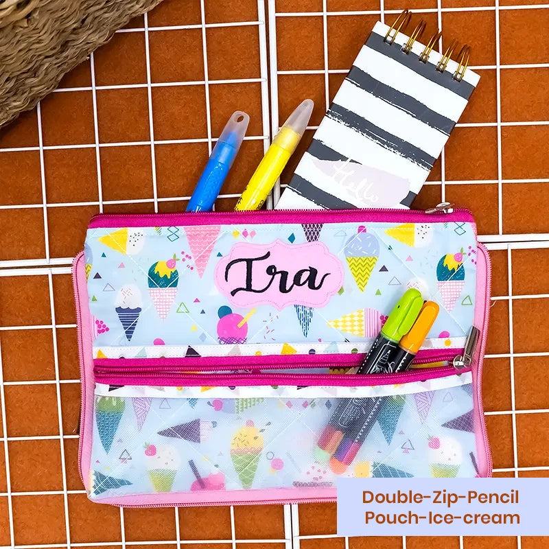 Double Zip Pencil Pouch