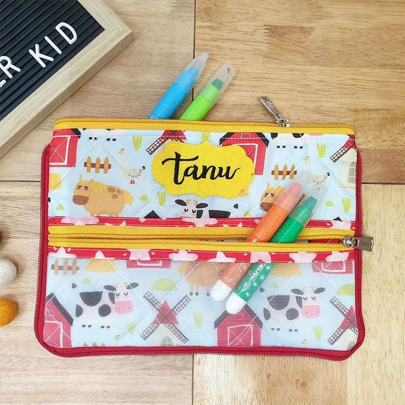 Double Zip Pencil Pouch