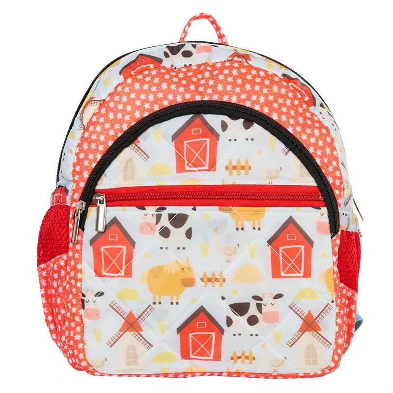 Farm Animal School Bag - Front View