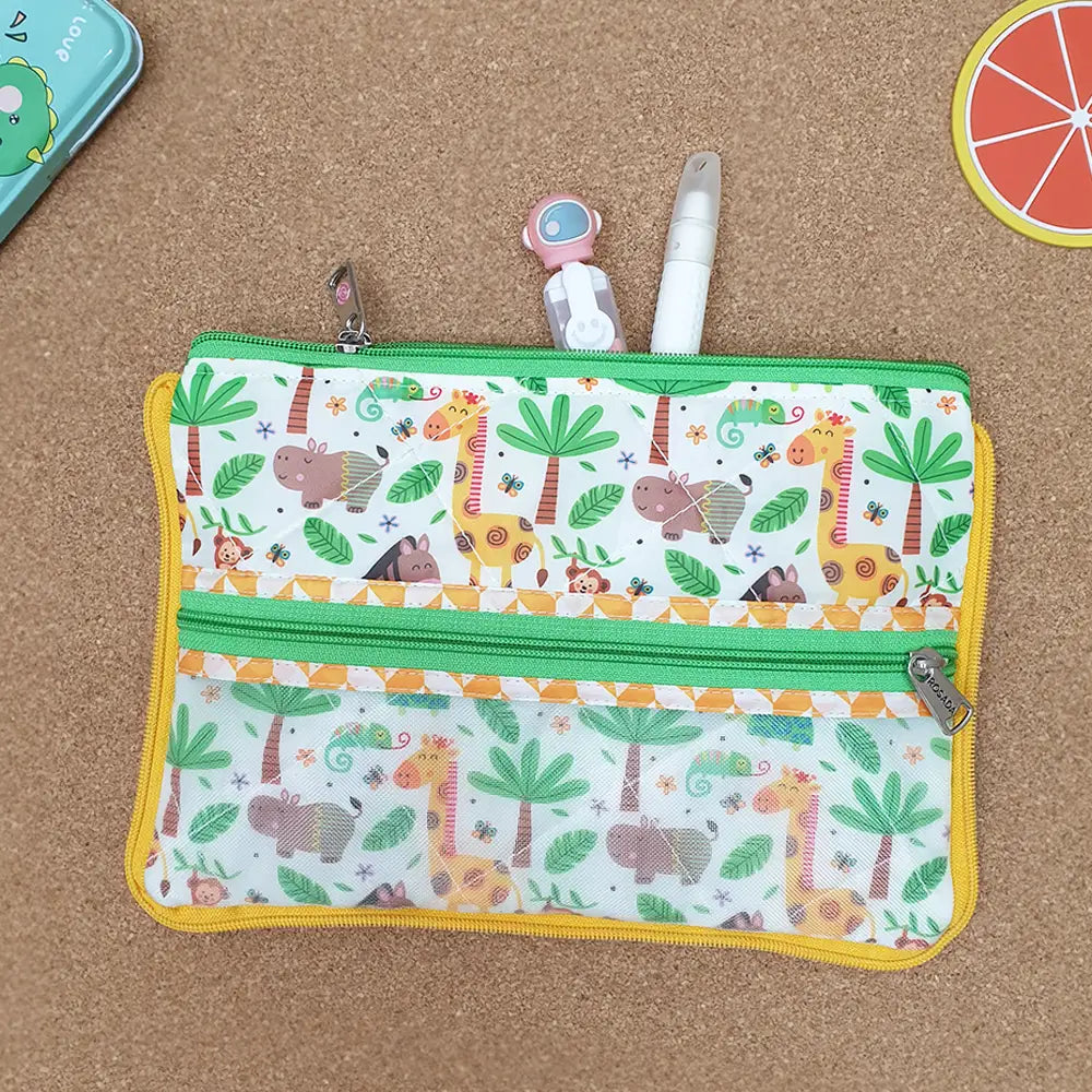 Double Zip Pencil Pouch