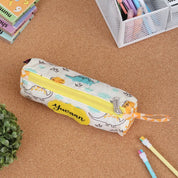 Round Pencil Pouch - Dinosaur