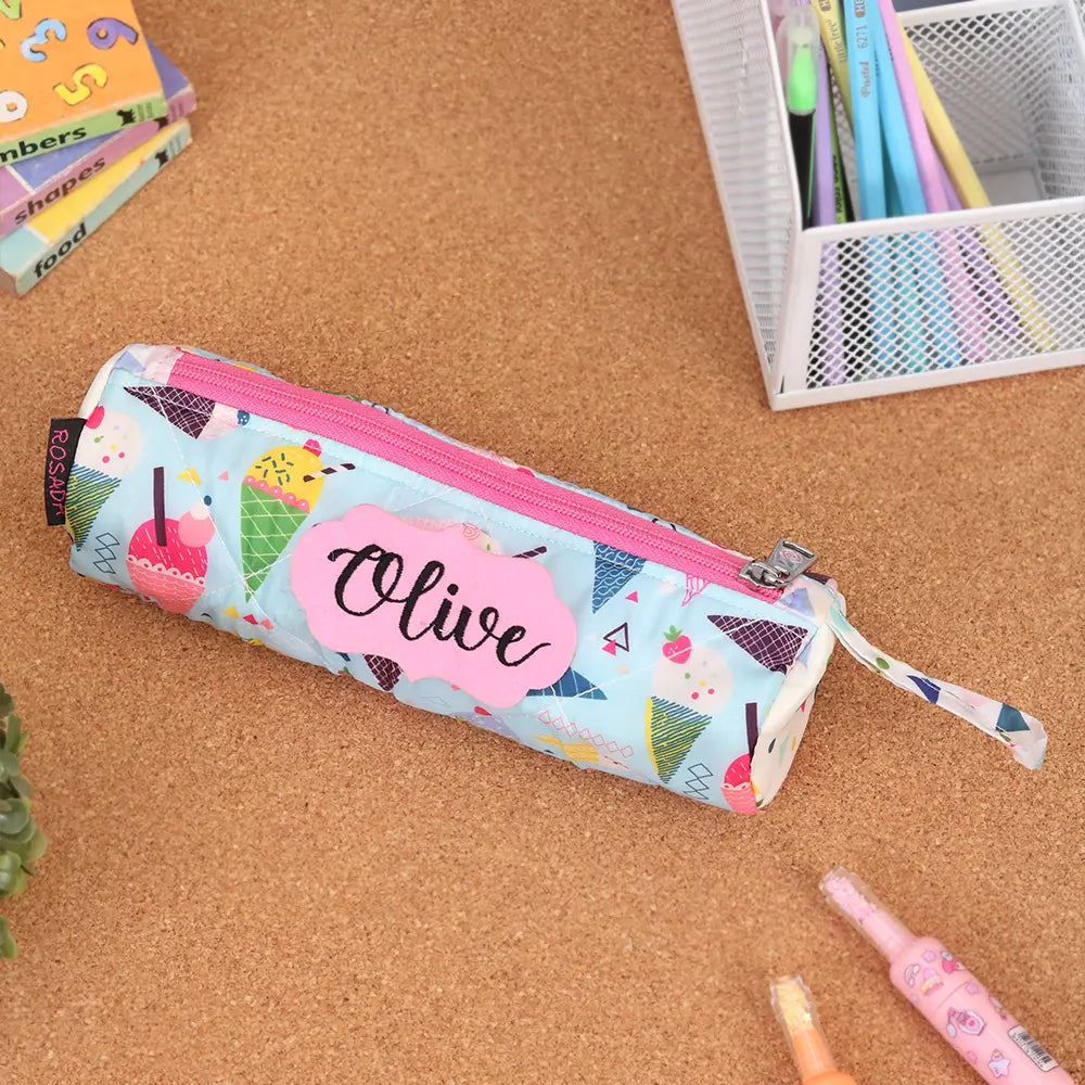 Round Pencil Pouch - Ice-cream