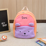 Peachy Purple Plush Baby Backpack