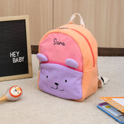 Peachy Purple Plush Baby Backpack