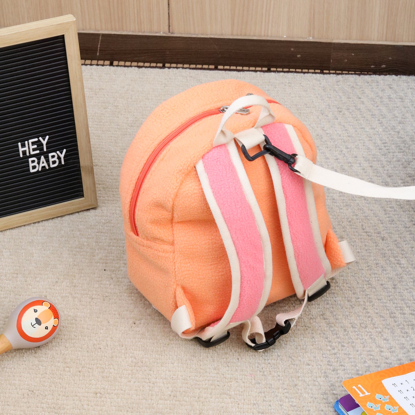 Peachy Purple Plush Baby Backpack
