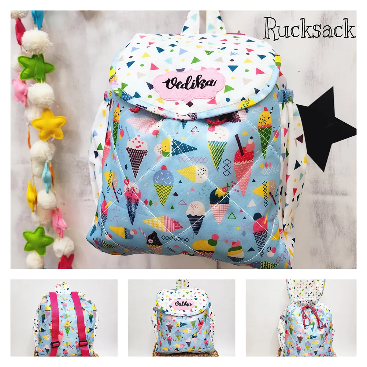 Ice-cream Rucksack Bag - Overview View