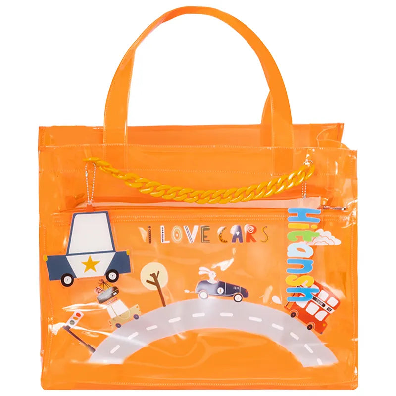 Double Pocket Jelly Tote Bag & Wet Pouch