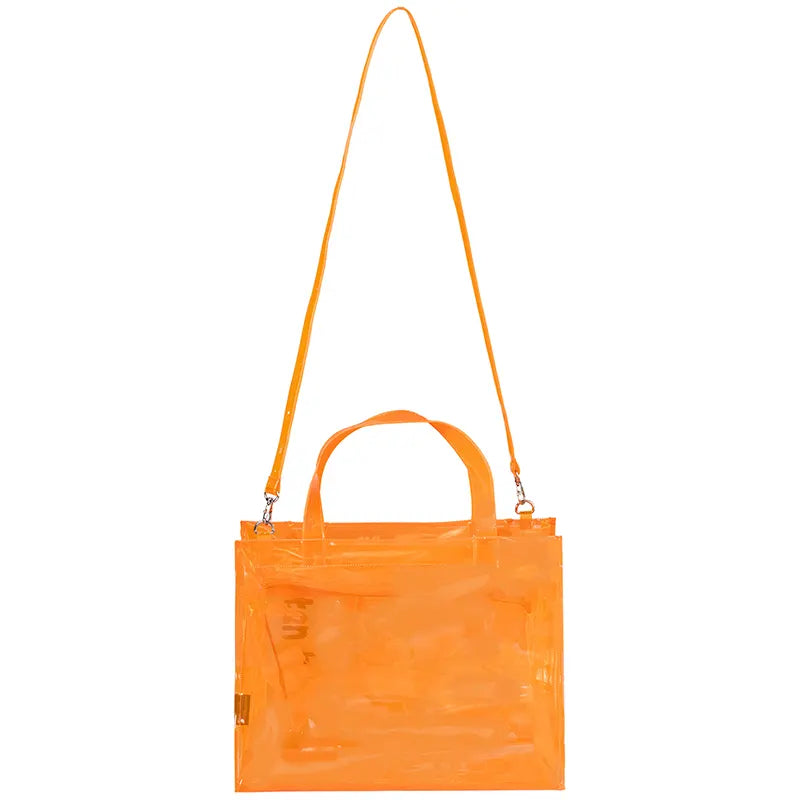 Double Pocket Jelly Tote Bag & Wet Pouch